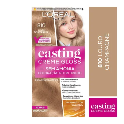 Tinta de Cabelo Casting Creme Gloss de L’Oréal Paris 810 Louro Champagne 246g