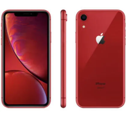 iPhone XR 64GB Vermelho Tela 6.1” iOS 12 4G 12MP - Apple R$3088,00 1X no boleto