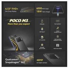 Xiaomi Poco M3 64GB 4GB Ram Versão Global | R$1215