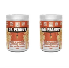 Kit 2x Pasta De Amendoim Dr. Peanut 1kg Chocolate branco | R$84