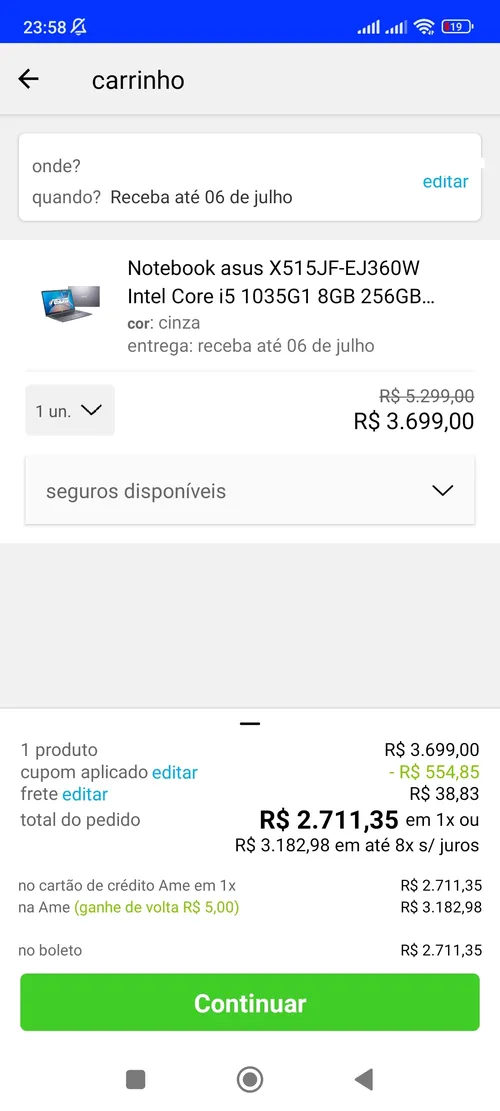 Imagem na descrição da promoção