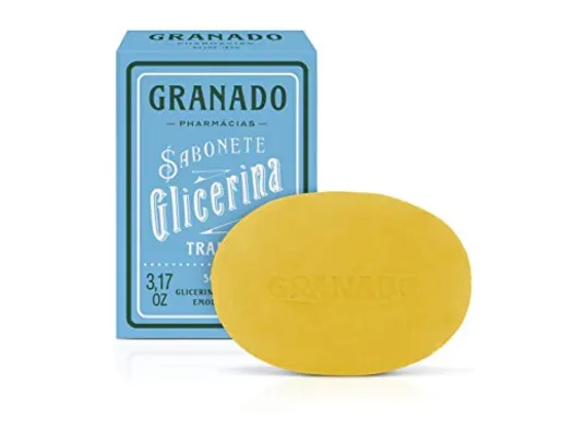 Sabonete Vegetal de Glicerina Tradicional, Granado, Amarelo, 90g | R$3,95
