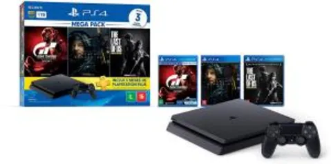 Console PlayStation 4 1TB Bundle Hits 10 | R$2.089