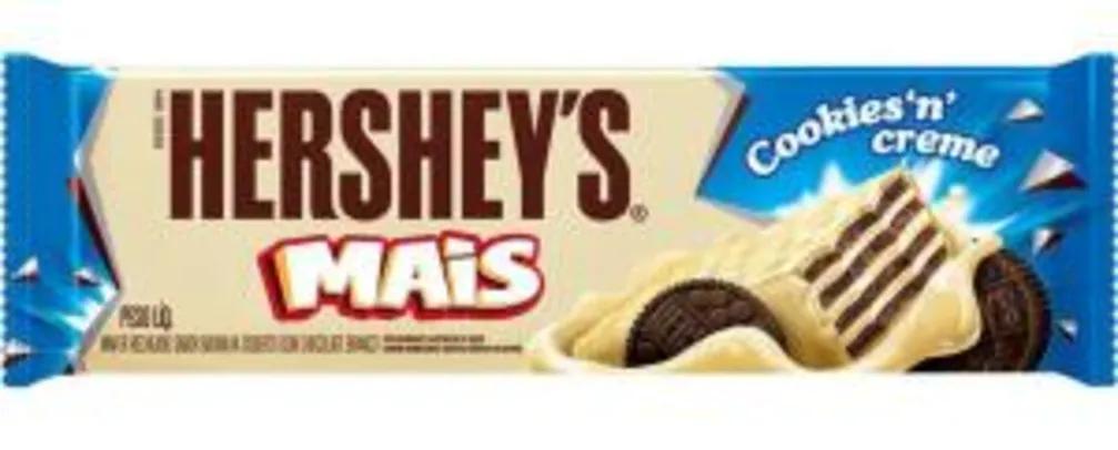 [AME+APP] 6x Wafer Hershey's Mais Cookies e Creme 115g | R$ 7,50