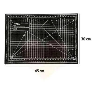 Kit Base Corte Preta Cinza Cortador 45mm 2 Laminas Régua 15x30 Tesoura de Titanio Prendedor Alfinete