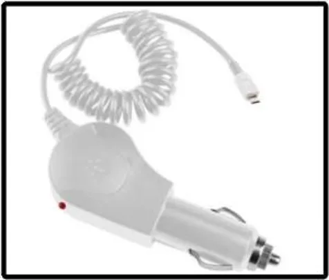 [Saraiva] Carregador Veicular Geonav Chmic21 Branco Micro USB Com Conexão Direta por R$ 9
