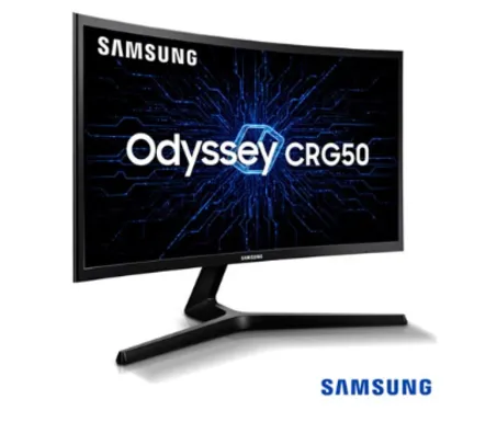 Monitor Gamer Curvo Samsung 24", FHD, 144 Hz,HDMI, DP, Freesync, Preto, Série CRG50 - LC24RG50FQLMZD