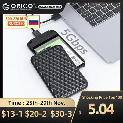 7.13US $ 42% OFF|ORICO 2.5 inch HDD Case SATA to USB 3.0 HDD Enclosure External HD Case for 7 9.5mm HDD SSD Disk Case Hard Drive Box Support UASP|HDD 