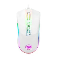 MOUSE GAMER REDRAGON COBRA LUNAR WHITE RGB 10000DPI, M711W [R$170]