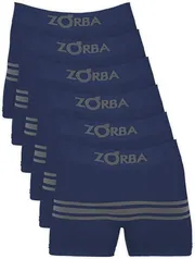 Kit 6 Cuecas Boxer Zorba Seamless - Tam. GG | R$85