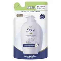 [+ por - R$6,67] Dove Sabonete Líquido Nutrição Profunda Refil 500Ml