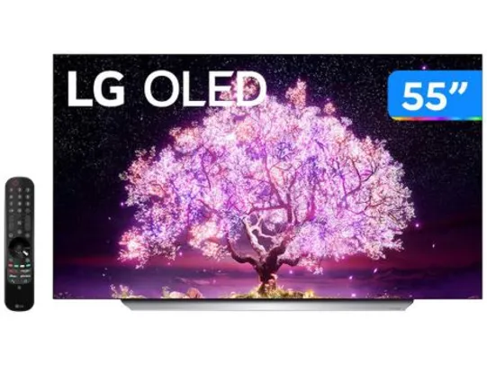 Smart TV 55” 4K UHD OLED LG OLED55C1 - 120Hz Wi-Fi e Bluetooth Alexa 4 HDMI 3 USB - TV 4K Ultra HD - Magazine Luiza
