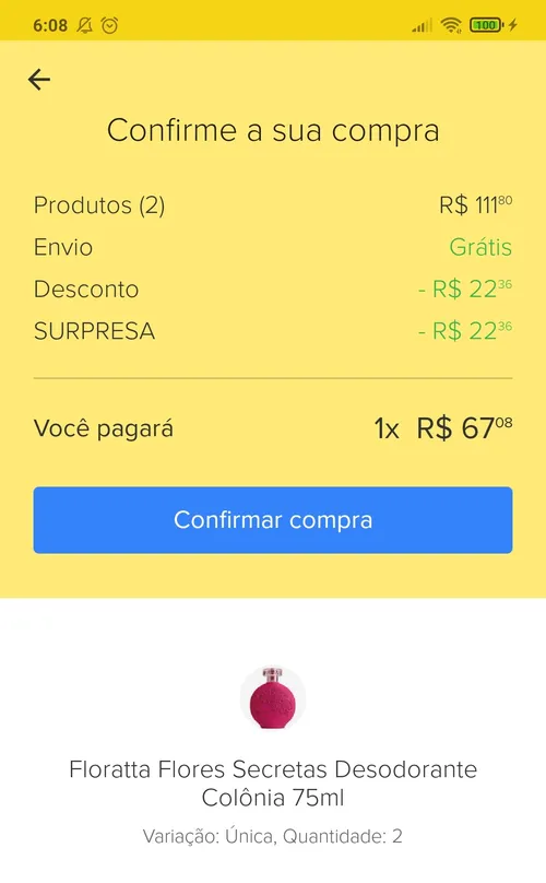 Imagem na descrição da promoção