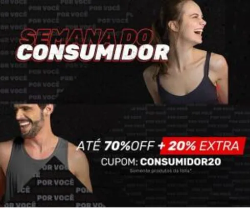 Semana do Consumidor Centauro (60% off +20% cupom)