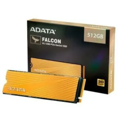 SSD Adata Falcon, 512GB, M.2 PCIe, Leituras: 3100MB/s e Gravações: 1500MB/s - AFALCON-512G-C