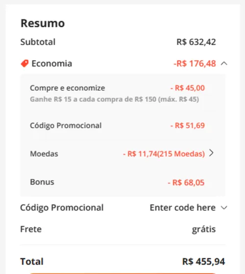 Imagem na descrição da promoção