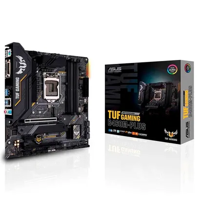 Placa-Mãe Asus TUF Gaming, Intel LGA 1200, mATX - B460M-PLUS