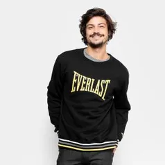 Moletom Everlast Careca Logo Masculino - Preto