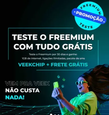 Promoção Freemium Teste (1GB + ligações ilimitadas grátis)