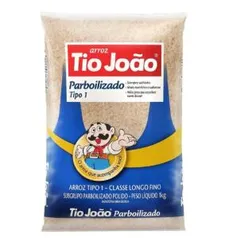 Arroz Tio João Parbolizado Tipo 1 Pacote 10kg