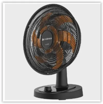 Ventilador Cadence Preto e Laranja VTR478 - 220 Volts