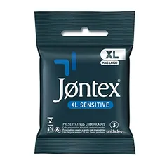 Preservativo Camisinha Jontex Sensitive XL (Extra Largo) - 3 Unidades