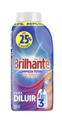 [App leve 3 pague 2] Sabão Líquido Concentrado Brilhante 500ml