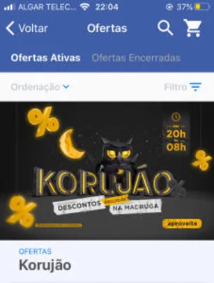 PROMOÇÃO KABUM 20:00 as 8:00