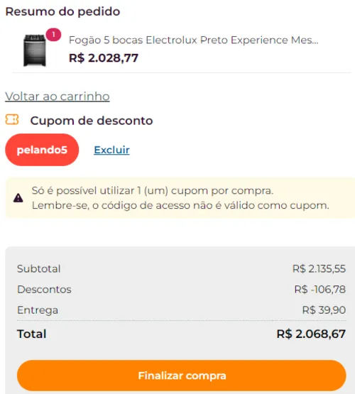 Imagem na descrição da promoção