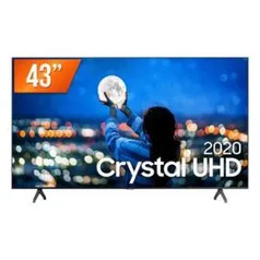 Smart TV LED 43” UHD 4K Samsung 43TU7000 Crystal UHD | R$ 1898