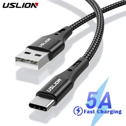 [Já Com Impostos] Uslion 5a usb tipo c cabo de dados para samsung s10 s20 xiaomi mi 11 tipo c ca