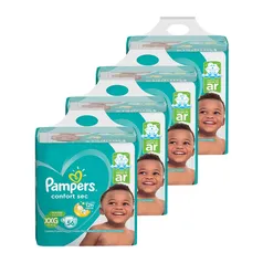 Kit de Fraldas Pampers XXG Confort Sec Super - 224 Unidades | R$200