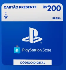 R$200 PlayStation Store - Cartão Presente Digital [Exclusivo Brasil] por R$190