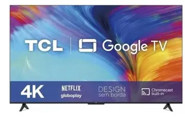Smart TV LED 65" 4K UHD TCL P635 Google TV, Dolby Audio, HDR10+, WiFi Dual Band, Bluetooth Integrado, Chromecast e Google Assistente