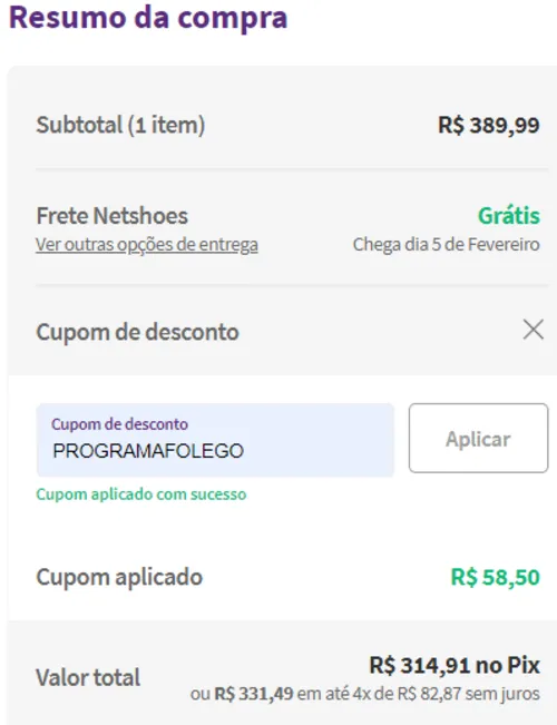 Imagem na descrição da promoção