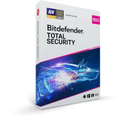 Saindo por R$ 99: Bitdefender Total Security - 1 Ano / 5 Dispositivos + VPN | Pelando