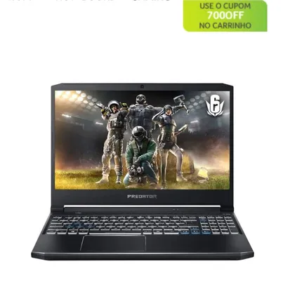 Notebook Gamer Predator Helios 300 PH315-53-75N8 Intel Core i7 16GB 512GB SSD RTX 2060 15,6' Windows 10 | R$7.739