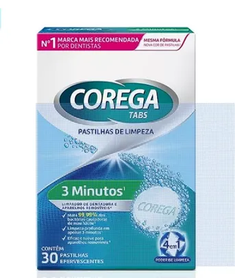  (REC) Corega - Tabs de Limpeza - 30 pastilhas 