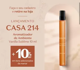 Mini Aromatizador de Ambiente em Spray Vanilla, 10 ml - Grátis