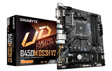 Placa Mãe Gigabyte B450M DS3H V2, Chipset B450, AMD AM4, mATX, DDR4