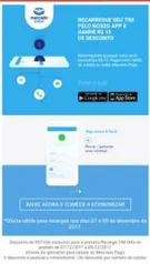 Recarga com R$ 10 de desconto Mercado Pago