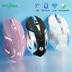 Mouse gamer bluetooth sem fio 2.4g GOOJODOQ