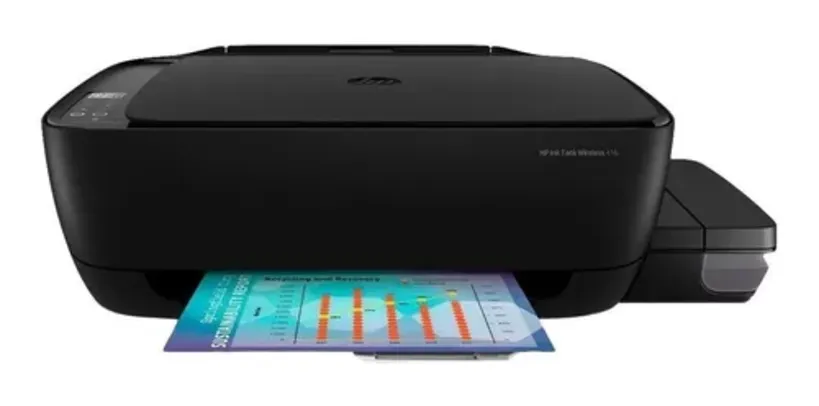 Impressora a cor multifuncional HP Ink Tank Wireless 416 com wifi preta 100V/240V