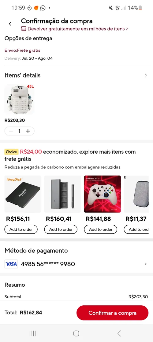 Imagem na descrição da promoção