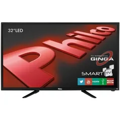 Smart TV LED 32" Philco com Conversor Digital 2 HDMI 1 USB Wi-Fi Integrado - R$999