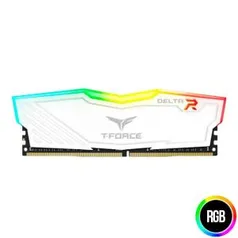 Memoria T-Force Delta 8GB (1x8) 3000Mhz DDR4 RGB Branca, TF4D48G3000HC16C01