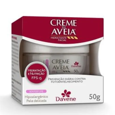 Creme Hidratante Facial Aveia Hipoalergênico 50g - Davene | R$ 8