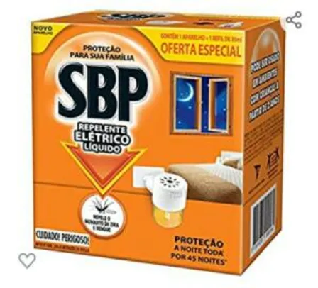 [PRIME] Repelente Elétrico Líquido - Kit Com Aparelho e Refil, SBP | R$9