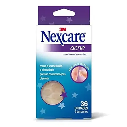 [REC] Nexcare, 3M, Curativos Absorventes Para Acne, Transparente - 36 Unidades