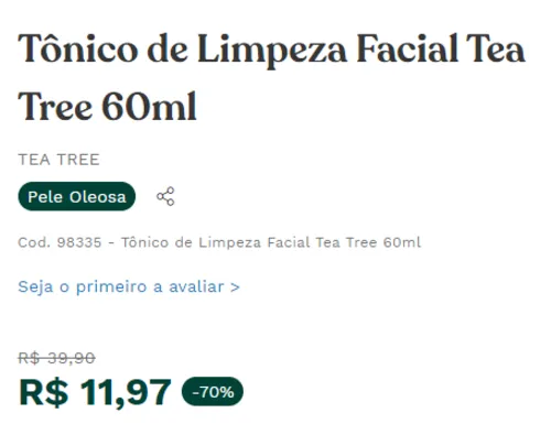 Imagem na descrição da promoção